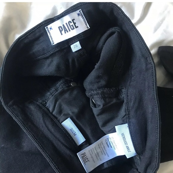 Paige Jeans 26 Verdugo Ankle Black Overdye Petite - Picture 8 of 8